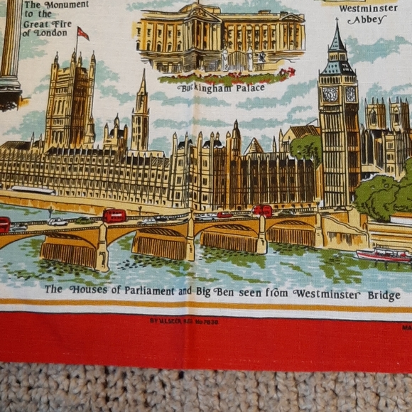 SOLD Linens | London Souvenir Tea Towel - Picture 9 of 11